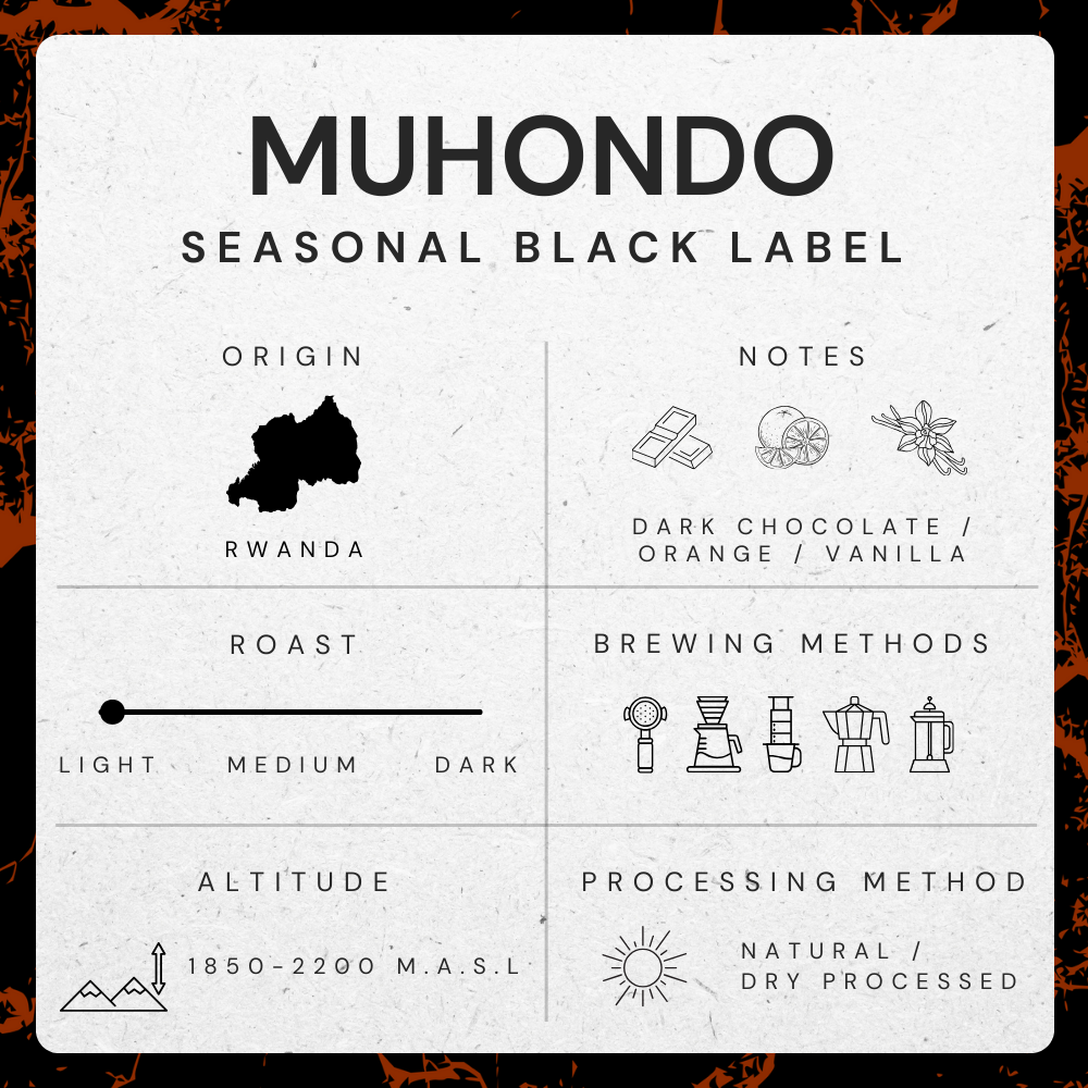 Muhondo, Rwanda - 100% Bourbon Natural