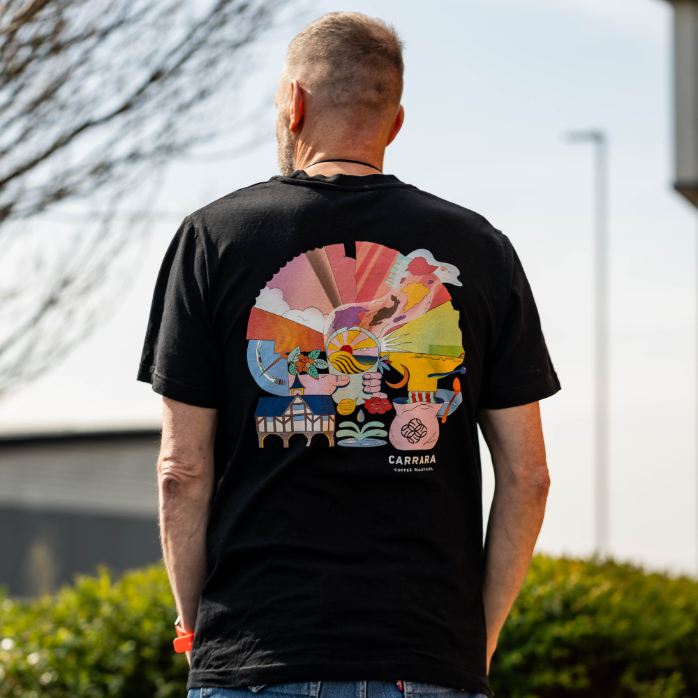 Carrara Coffee Roasters "Brew Horizons" Design T-Shirt